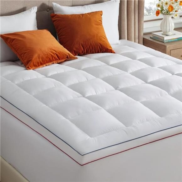 Queen Mattress Topper - Extra Thick Mattress Pad Cover with Deep Pocket Soft - Picture 1 of 7